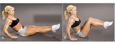 Un conjunt d’exercicis per a premsa, reducció abdominal per a dones, als costats i les cames de casa