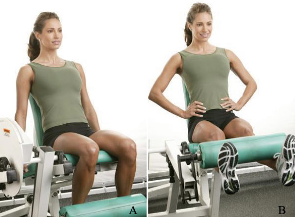 Wyprostowanie nóg w symulatorze w pozycji siedzącej, na mięśnie czworogłowe, leżącej. Korzyści, technika pracy mięśni
