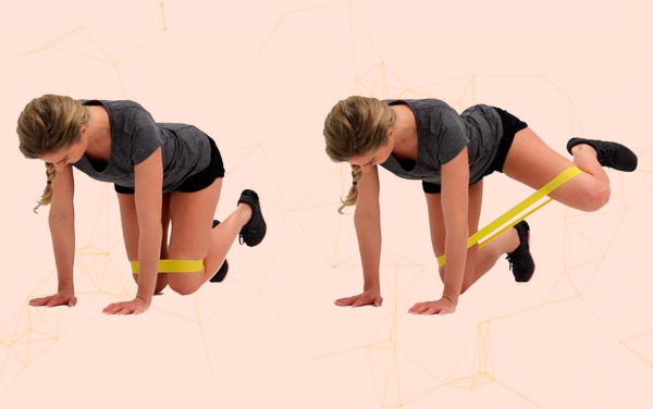 Tập thể dục với dây thun để tăng cường thể lực. Bài tập toàn thân, chân, mông, ép cho nữ