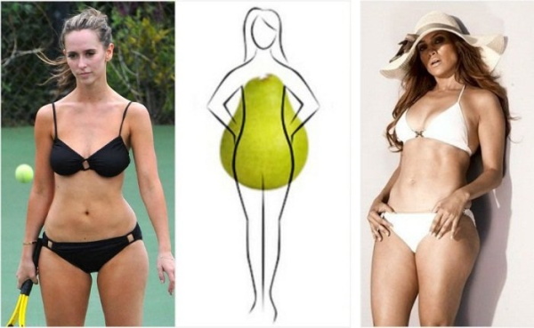 Figura de pera en dones. Fotos abans i després de perdre pes, completes, primes, com aprimar-se